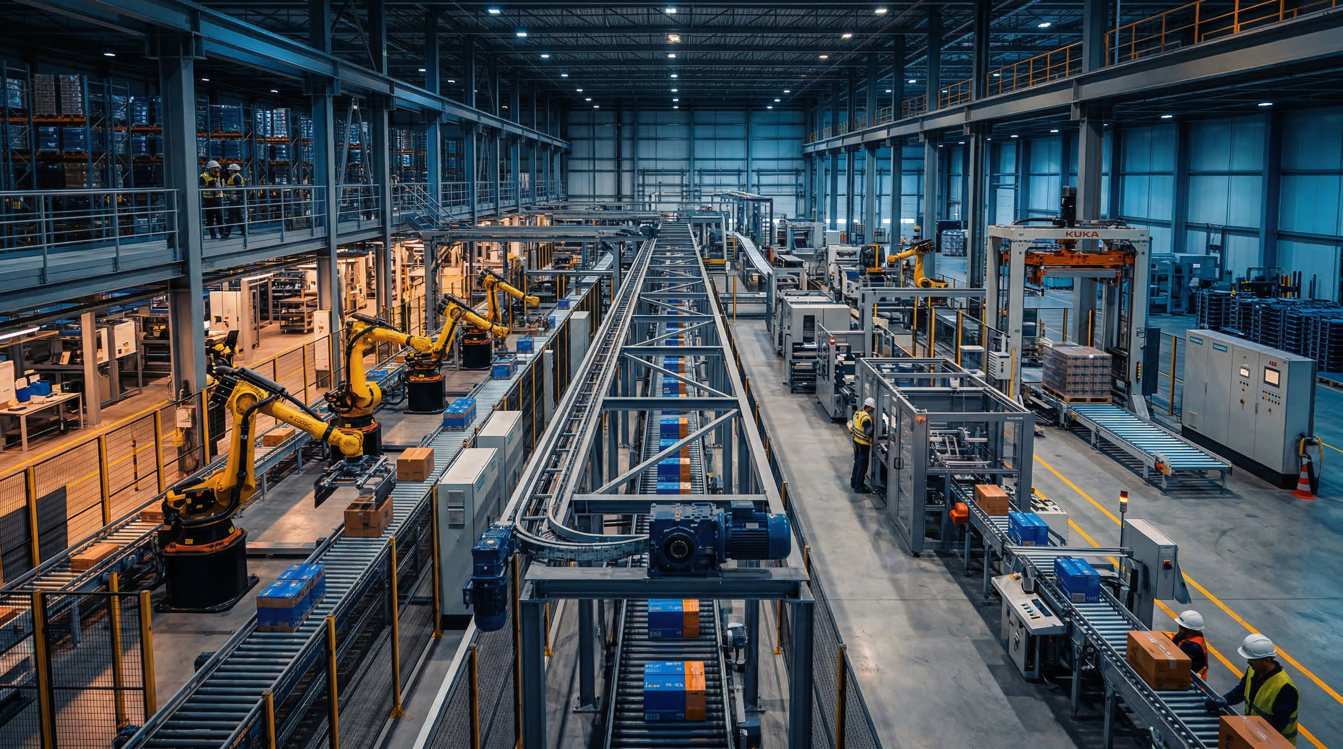 Automated production line with industrial gearbox applications